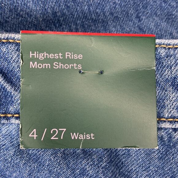 Wild Fable NWT Highest Rise Mom Shorts Blue 5 Working Pockets Size 4 - Picture 8 of 9